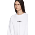 Vetements White Logo Long Sleeve T-Shirt