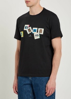 PS Paul Smith Slides Printed Cotton T-shirt Black