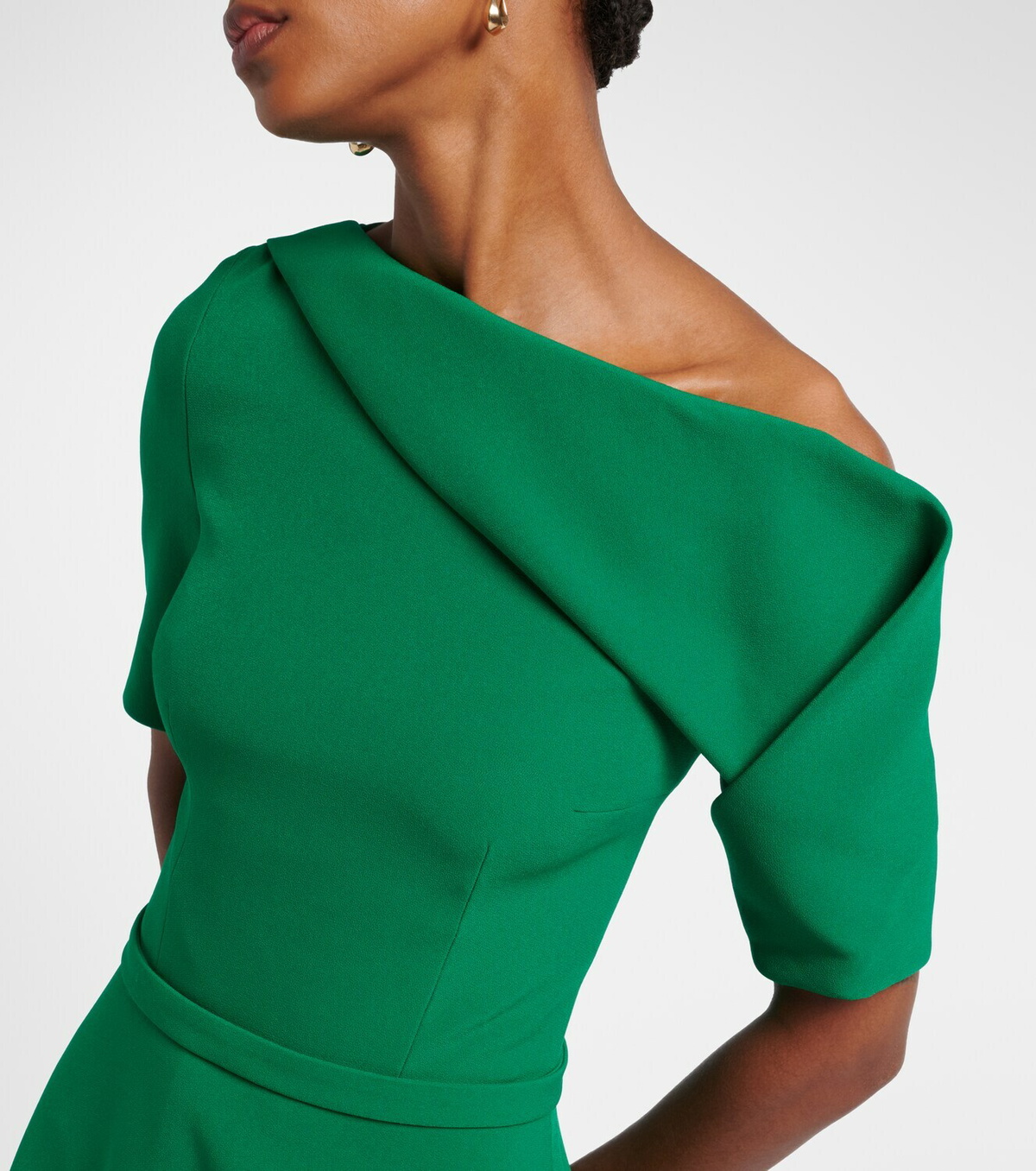 Safiyaa Stephanie draped crêpe cocktail dress