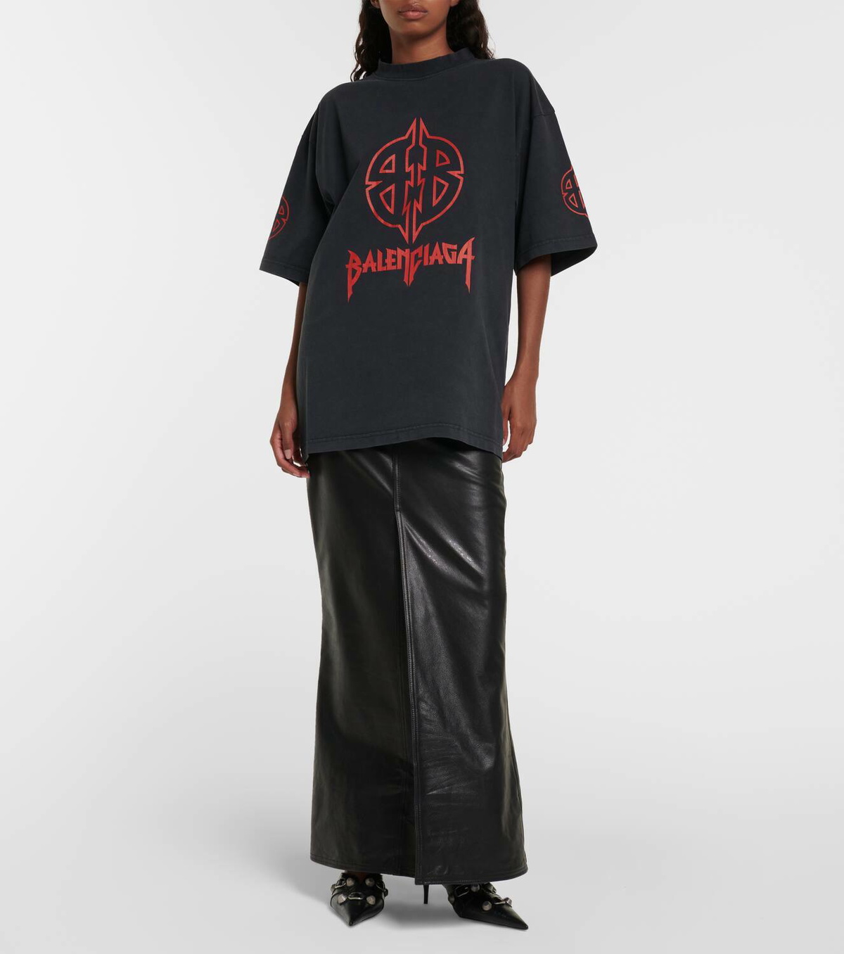 Balenciaga Printed cotton blend T-shirt Balenciaga