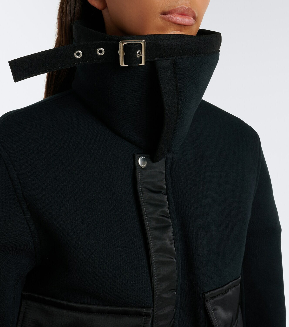 Sacai Paneled cotton-blend blouson jacket