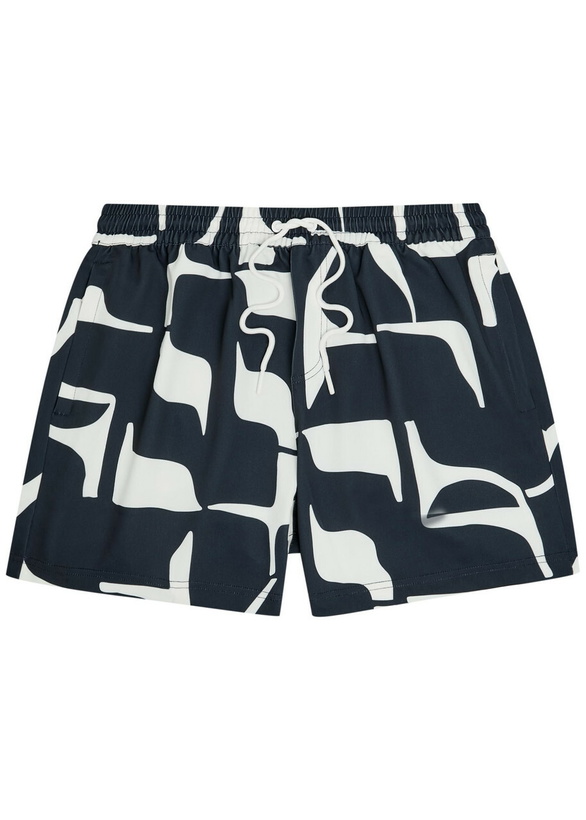 Photo: Raith Massira Patterned Woven Swim Shorts Navy