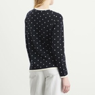 RIXO Women's Mirja Sport Cardigan in Jacquard Navy/Coral