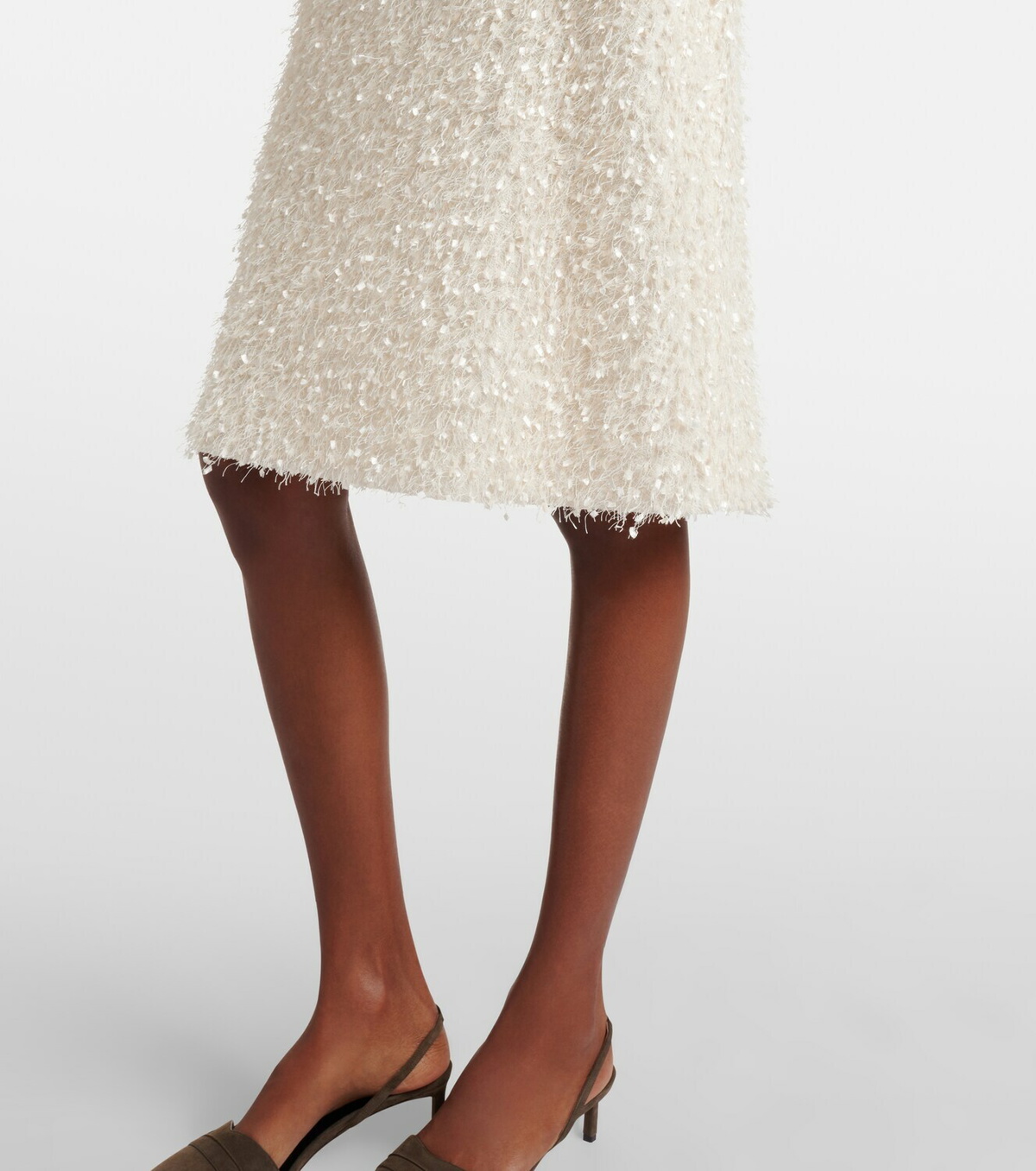 Vince Fringed midi skirt