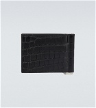 Saint Laurent - Croc-effect leather wallet