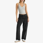 Joah Brown Women's Henley Tank Top in Pearl Grey