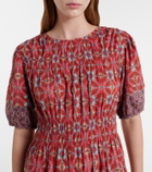 Velvet Maela printed cotton midi dress