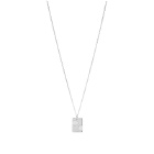 Ellie Mercer Men's Two Piece Dog Tag Necklace in Silver 