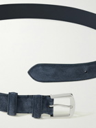 Loro Piana - 3.5cm Suede Belt - Blue