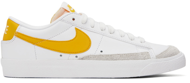 Photo: Nike White & Yellow Low '77 Vintage Sneakers