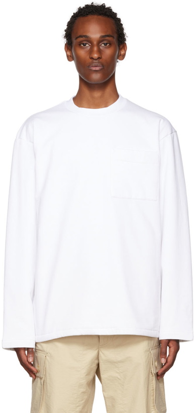 Photo: Jacquemus White 'Le T-Shirt Bricciola' Long Sleeve T-Shirt