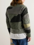 Greg Lauren - Mixed Army Patchwork Cotton-Blend Jacket - Green