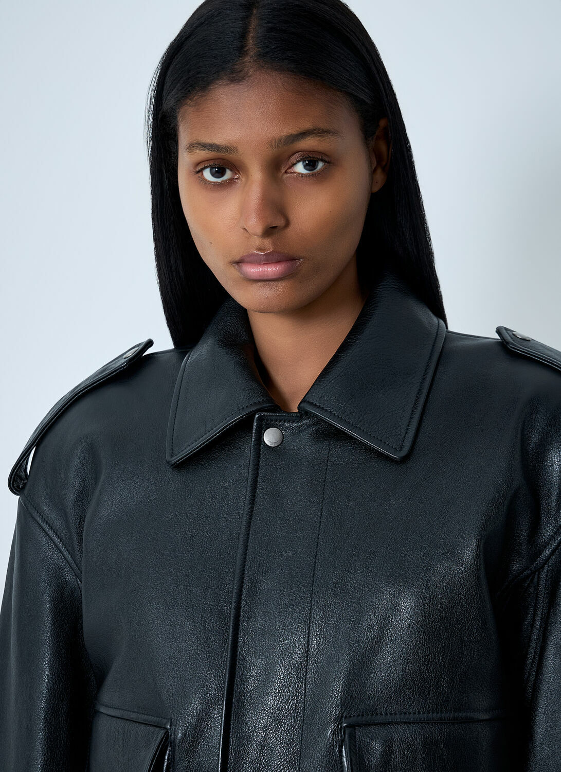 Saint Laurent Grained Leather Jacket
