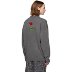 Balenciaga Grey Rose Sweater