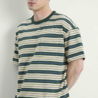 FrizmWORKS Men's Horizon Stripe T-Shirt in Dark Green