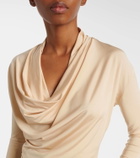 Tove Fina draped jersey top