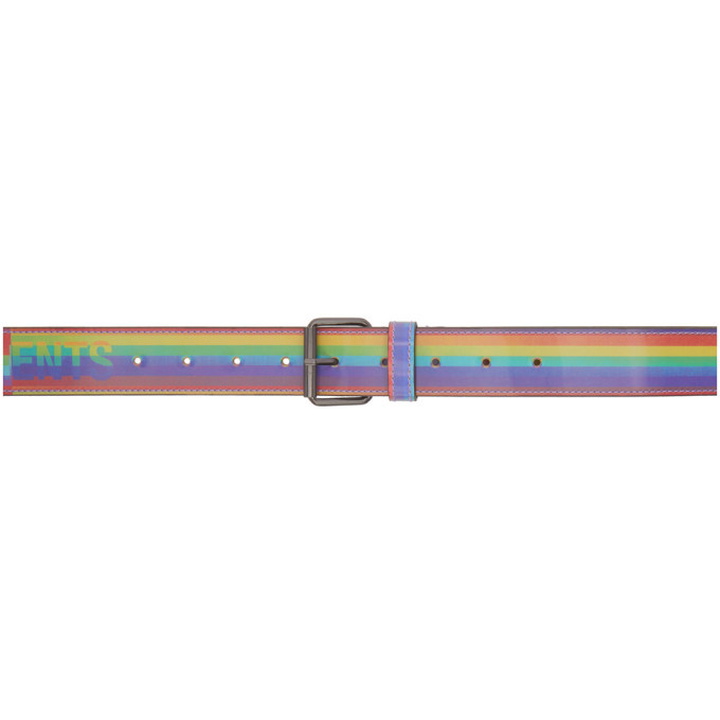 Photo: Vetements Multicolor Rainbow Hologram Belt