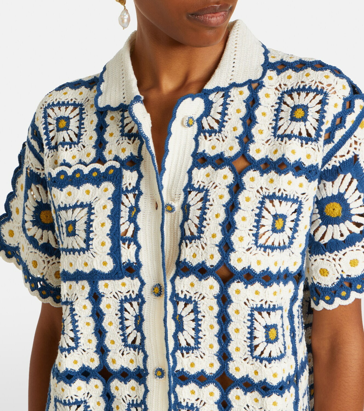 Alémais Dolly crochet cotton shirt