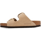 Birkenstock Beige Regular Arizona Big Buckle Nubuck Sandals