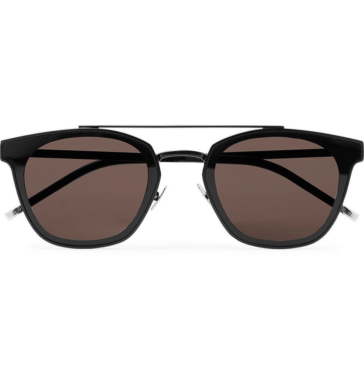 Photo: Saint Laurent - Aviator-Style Black Metal Sunglasses - Men - Black