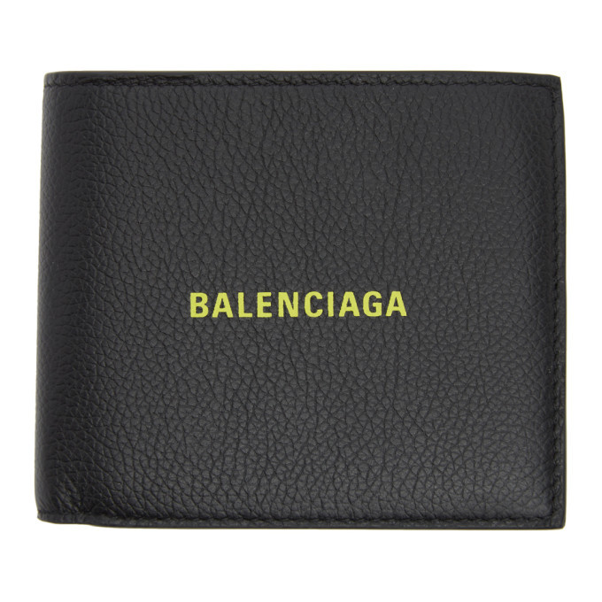 Photo: Balenciaga Black and Yellow Square Coin Wallet