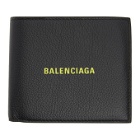 Balenciaga Black and Yellow Square Coin Wallet
