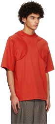 Jean Paul Gaultier Red Cyber Armhole T-Shirt