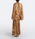 Zimmermann Momentum Burnout Bubble printed silk gown