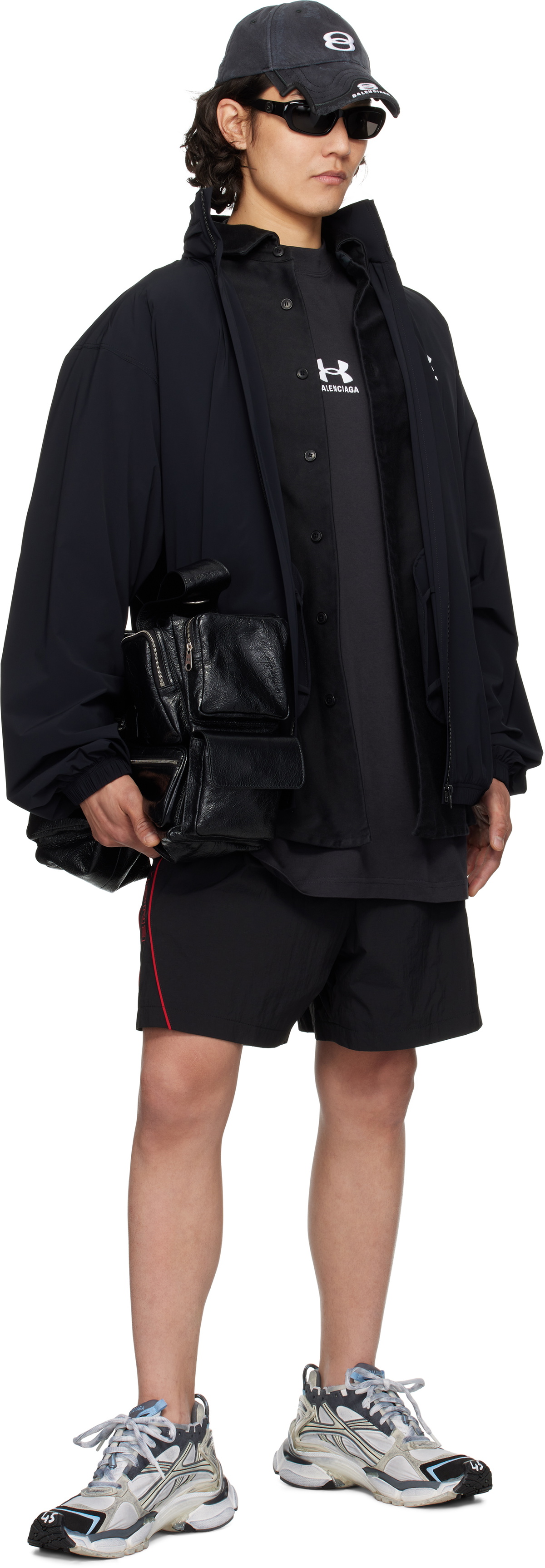 Balenciaga Black Superbusy Large Sling Duffle Bag