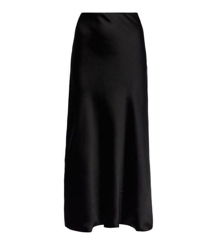 Photo: Norma Kamali High-rise satin maxi skirt