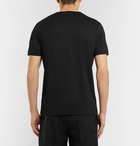 Fendi - Embellished Cotton-Jersey T-Shirt - Black