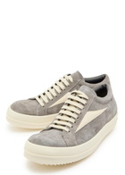 Rick Owens Vintage Panelled Brushed Suede Sneakers Grey