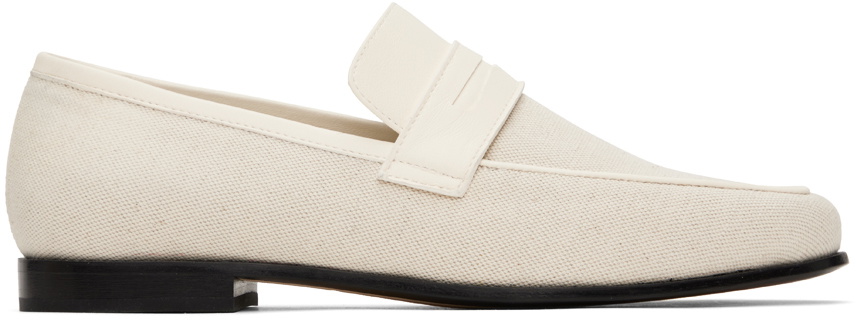 TOTEME Off-White 'The Canvas' Penny Loafers Toteme