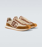 Dolce&Gabbana DG Cushion suede-trimmed sneakers