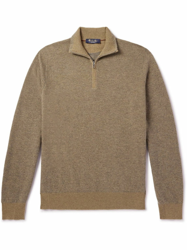 Photo: Loro Piana - Striped Mélange Cashmere Sweater - Neutrals