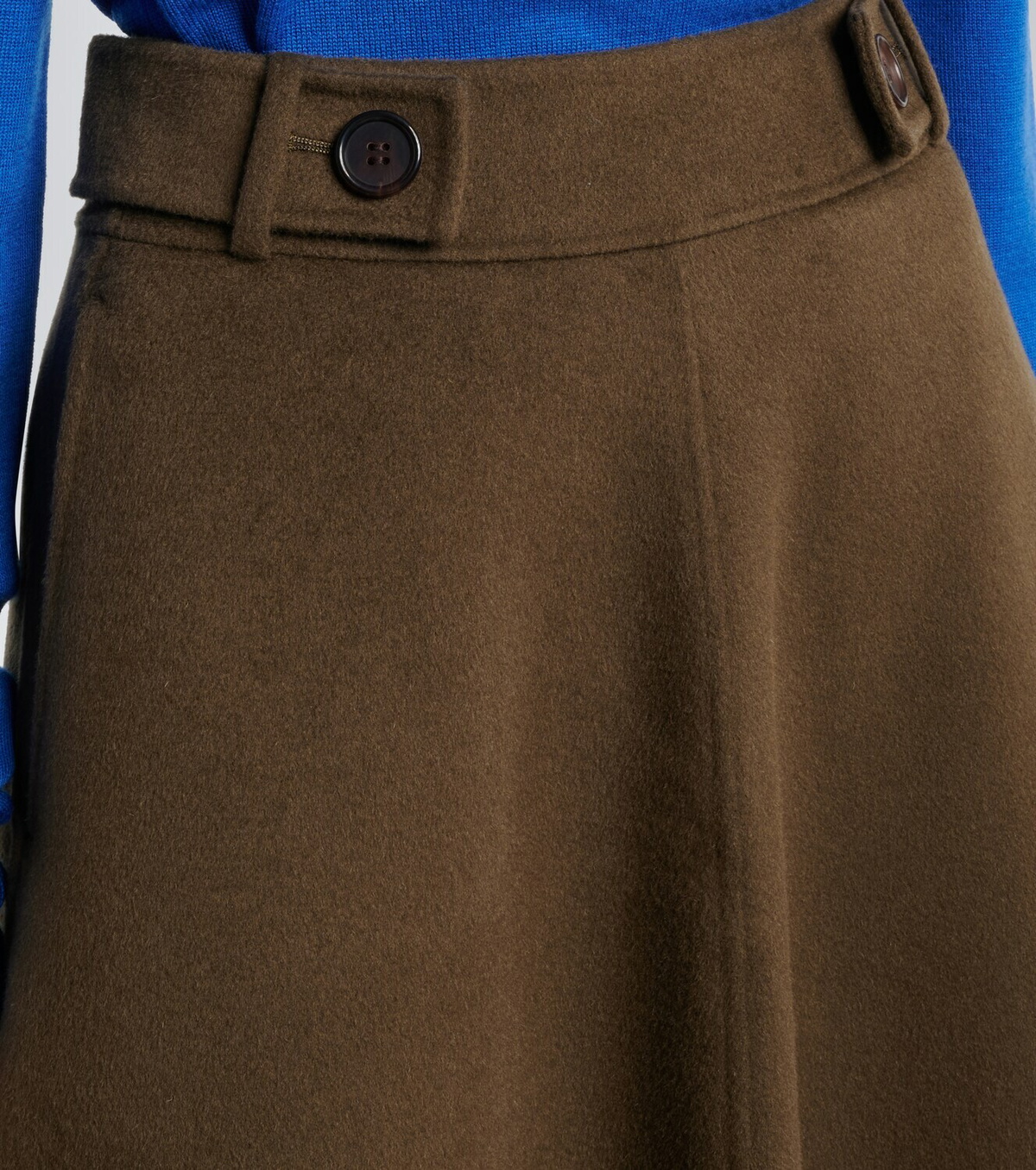 Lisa Yang Doublé wool and cashmere midi skirt