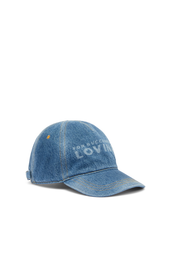 Photo: Diesel Denim baseball cap with For Successful Loving logo - Caps - Unisex - Blue