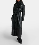 Balenciaga Single-breasted leather coat