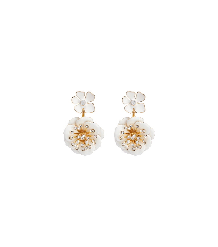 Photo: Carolina Herrera Crystal-embellished floral drop earrings