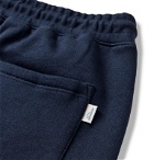 Schiesser - Vincent Fleece-Back Cotton-Jersey Drawstring Shorts - Blue