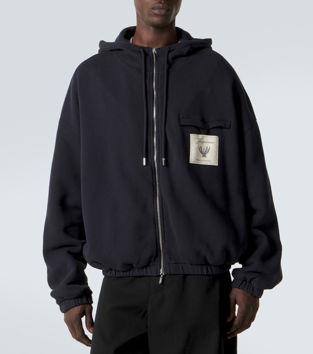 Jacquemus Torneo cotton fleece zip-up hoodie