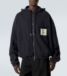 Jacquemus Torneo cotton fleece zip-up hoodie