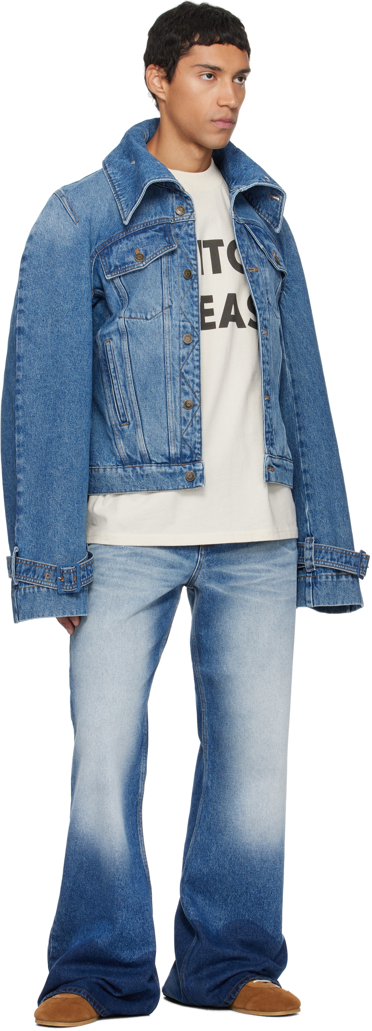 EGONlab Blue Raglan Denim Jacket