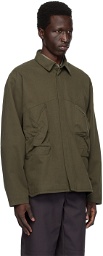 GR10K Khaki Spread Collar Jacket