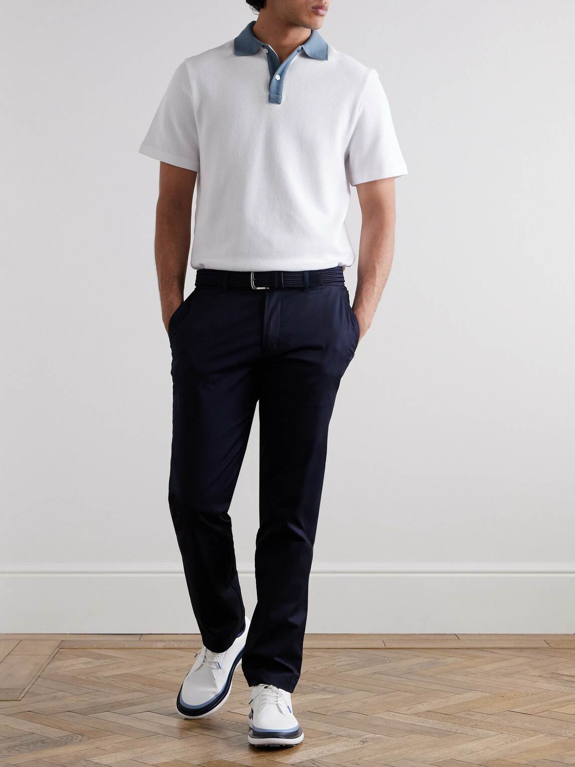Mr P. - Clubhouse Cotton-Piqué Polo Shirt - White