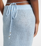 Bananhot Alma sequined knitted maxi skirt