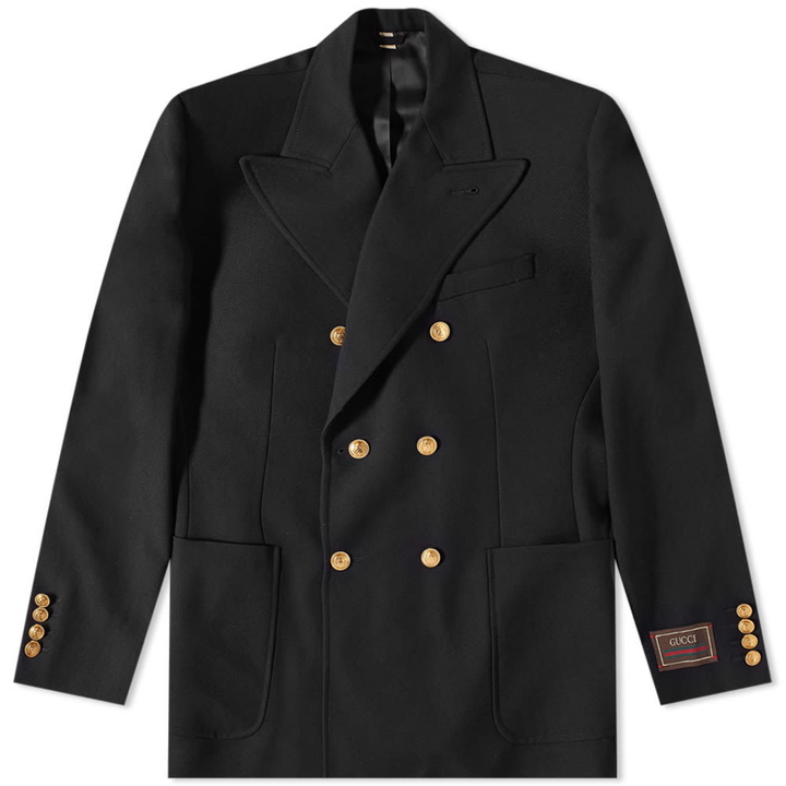 Photo: Gucci Catwalk Cavalry Twill 3B DB Blazer