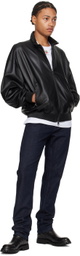 Bally Black Adrien Brody Edition Lightweight Leather Jacket