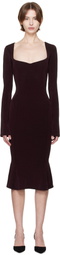 Mirror Palais Burgundy Cindy Supermodel Midi Dress
