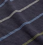 Massimo Alba - Striped Linen Polo Shirt - Blue